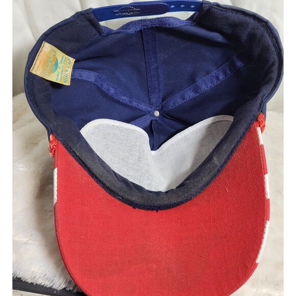 Vintage Nissun Cap Patriotic Rope Hat Legion Lounge Post 64 Okeechobee FL 80s90s - Picture 5 of 6